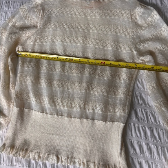 Ronny Kobo Collection Cream Crew Neck Sweater - Picture 4 of 8